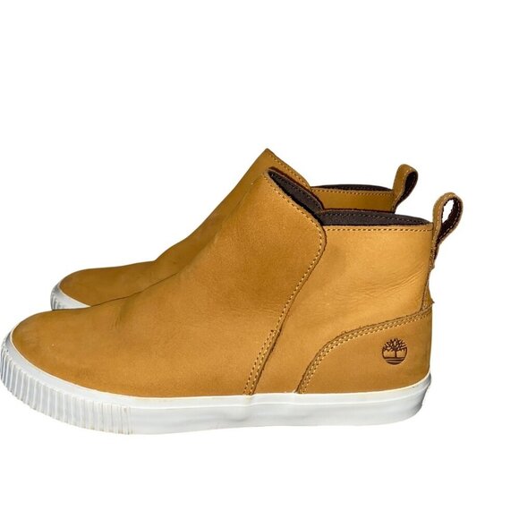 Timberland Women's Skyla Bay nubuck leather Pull on Wheat Boots Style A448T sz 9 - Picture 2 of 13